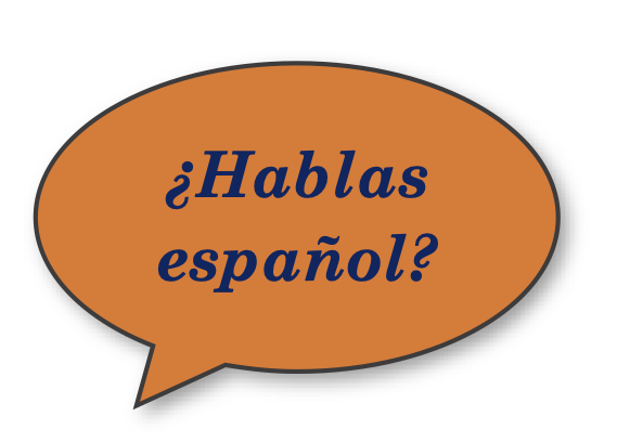 Sprechblase: ¿Hablas español?